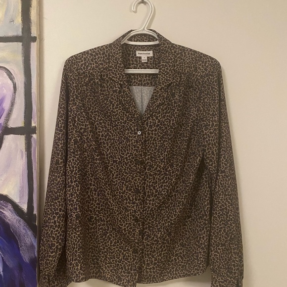 Leopard Print Frank and Oak Blouse - Picture 1 of 6